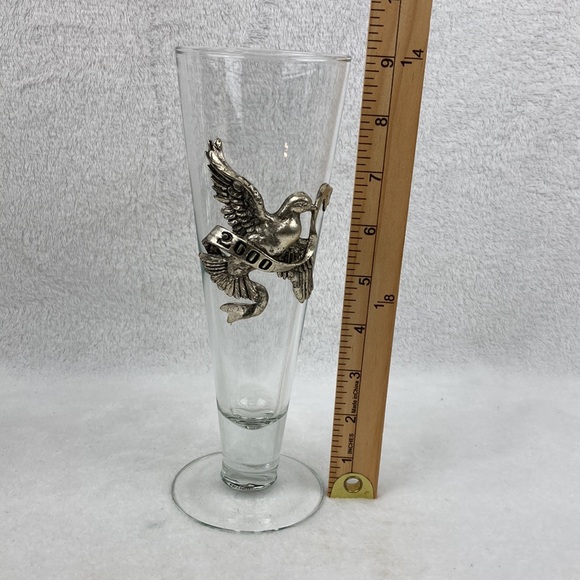 VTG Arthur Court Designs Pewter Dove Millennium 2000 Pilsner Glass 16 oz. - Picture 9 of 10